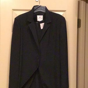 Woman’s pant/jumper suit and jacket. Fattaneh Bahari. Black, 16.